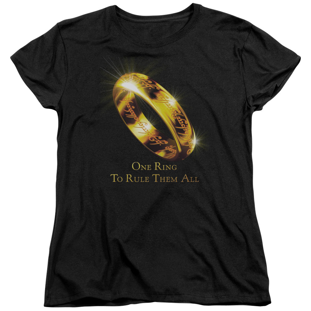 Lor - One Ring - Short Sleeve Womens Tee - Black T-shirt
