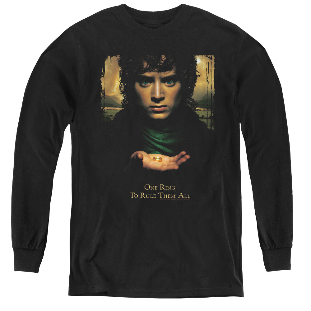 Lor Frodo One Ring - Youth Long Sleeve Tee - Black