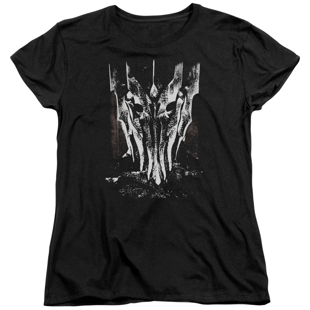 Lor - Big Sauron Head - Short Sleeve Womens Tee - Black T-shirt