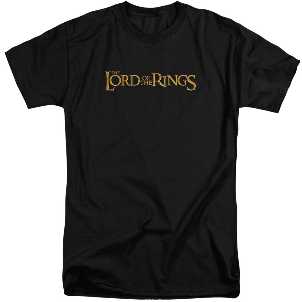 Lor - Lotr Logo - Short Sleeve Adult Tall - Black T-shirt