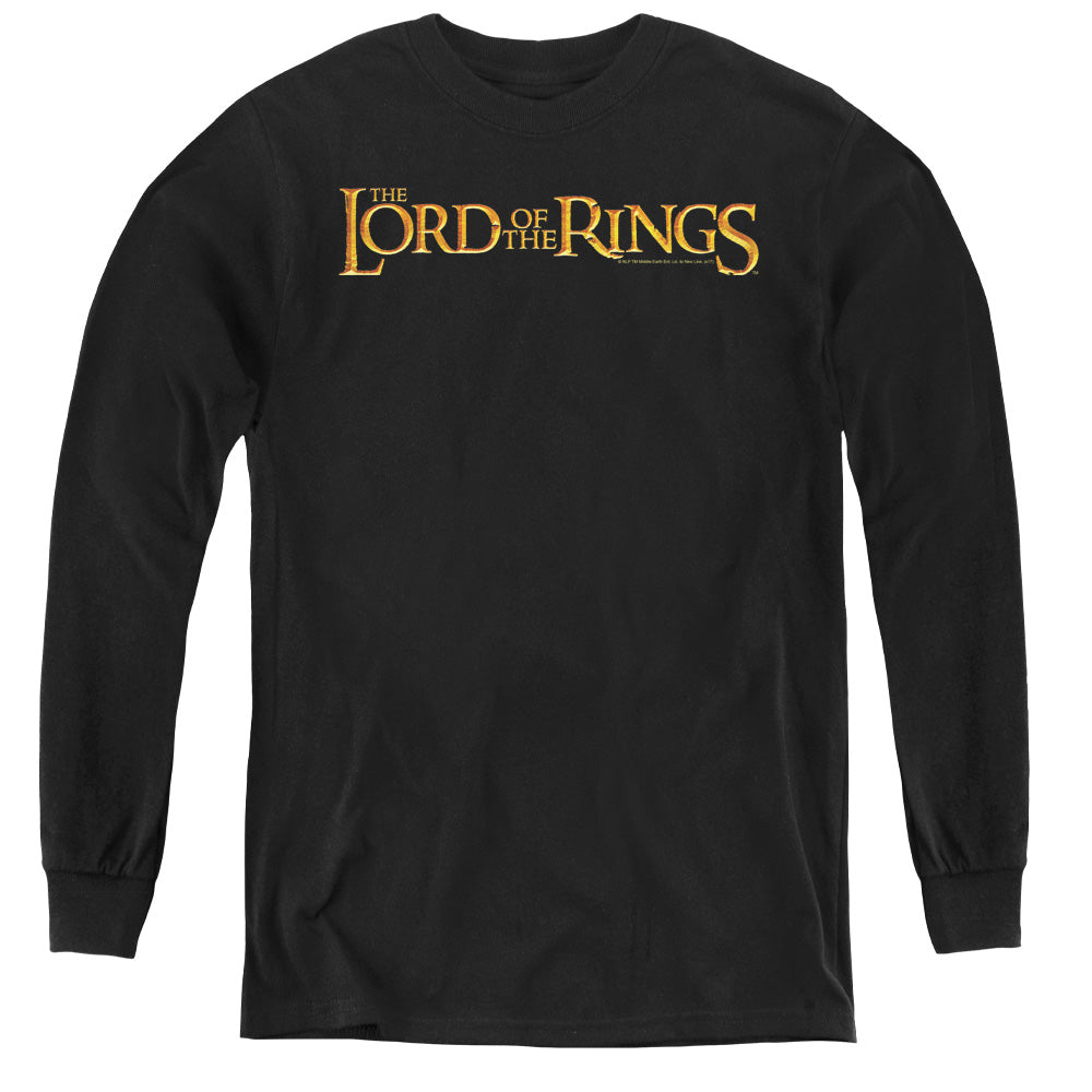 Lor - Lotr Logo - Youth Long Sleeve Tee - Black