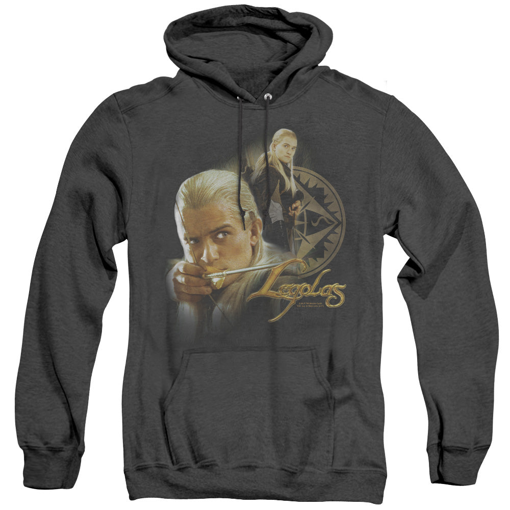 Lor - Legolas - Adult Heather Hoodie - Black