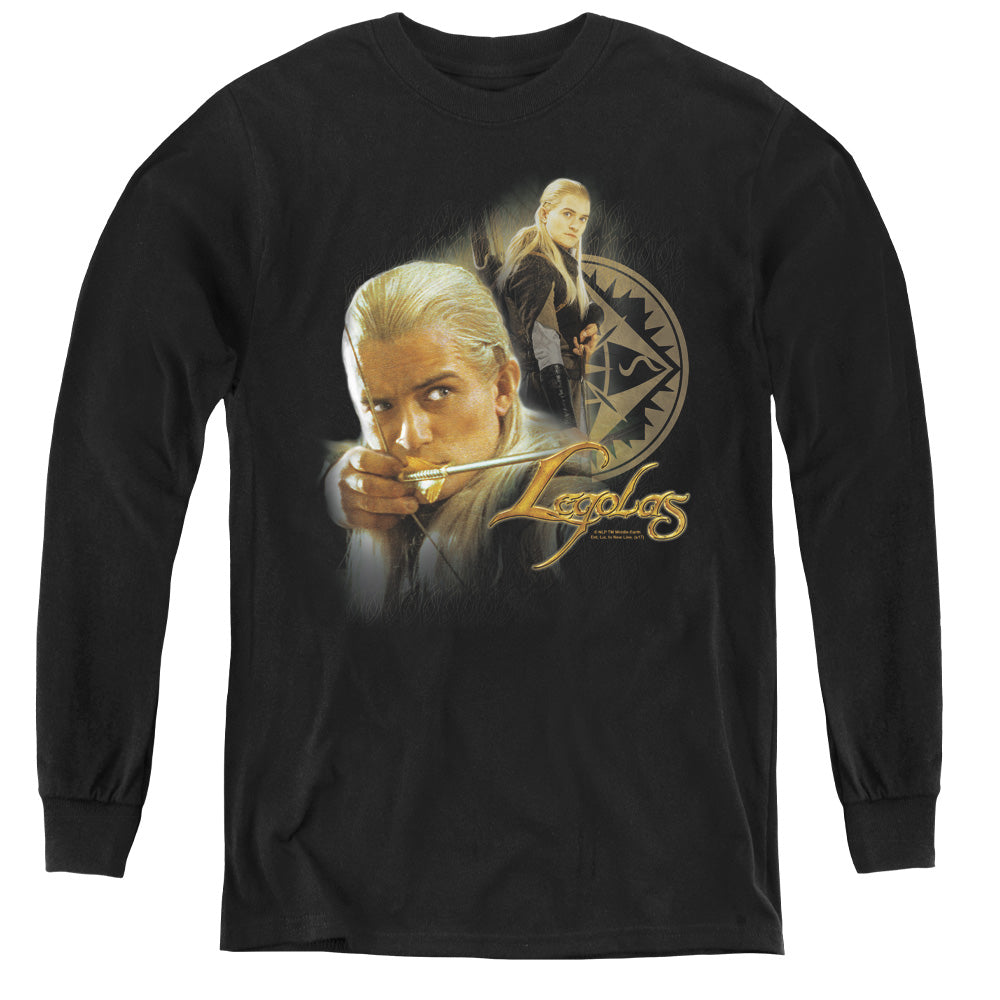 Lor - Legolas - Youth Long Sleeve Tee - Black