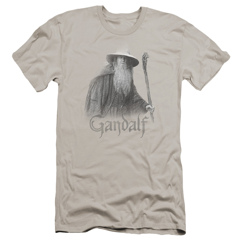 Lor - Gandalf The Grey-premuim Canvas Adult Slim Fit 30/1 - Silver