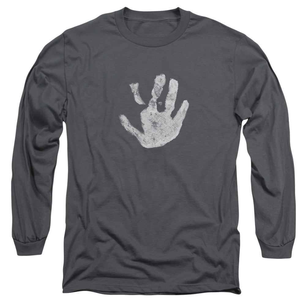 Lor - White Hand - Long Sleeve Adult 18/1 - Charcoal T-shirt
