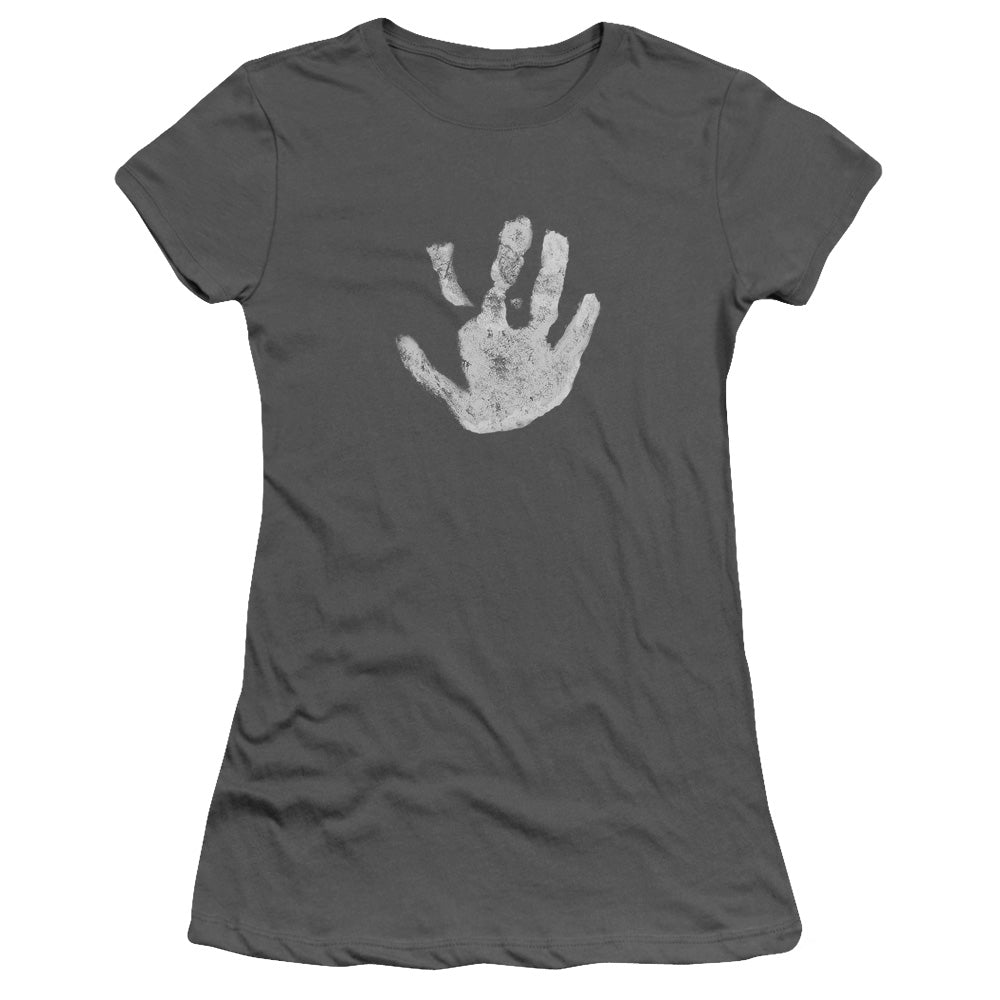 Lor - White Hand - Short Sleeve Junior Sheer - Charcoal T-shirt