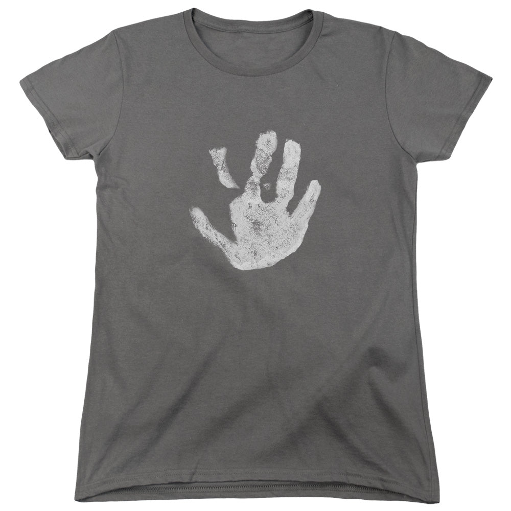 Lor - White Hand - Short Sleeve Womens Tee - Charcoal T-shirt