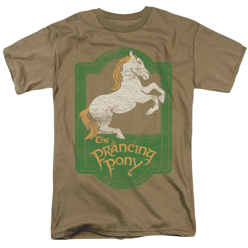 Lor - Prancing Pony Sign - Short Sleeve Adult 18/1 - Safari Green T-shirt