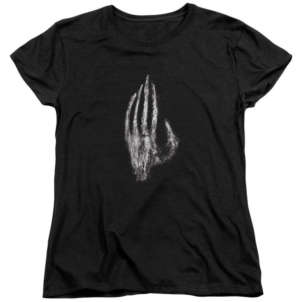 Lor - Hand Of Saruman - Short Sleeve Womens Tee - Black T-shirt