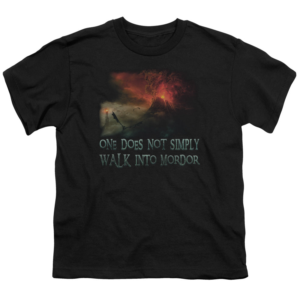 Lor - Walk In Mordor - Short Sleeve Youth 18/1 - Black T-shirt