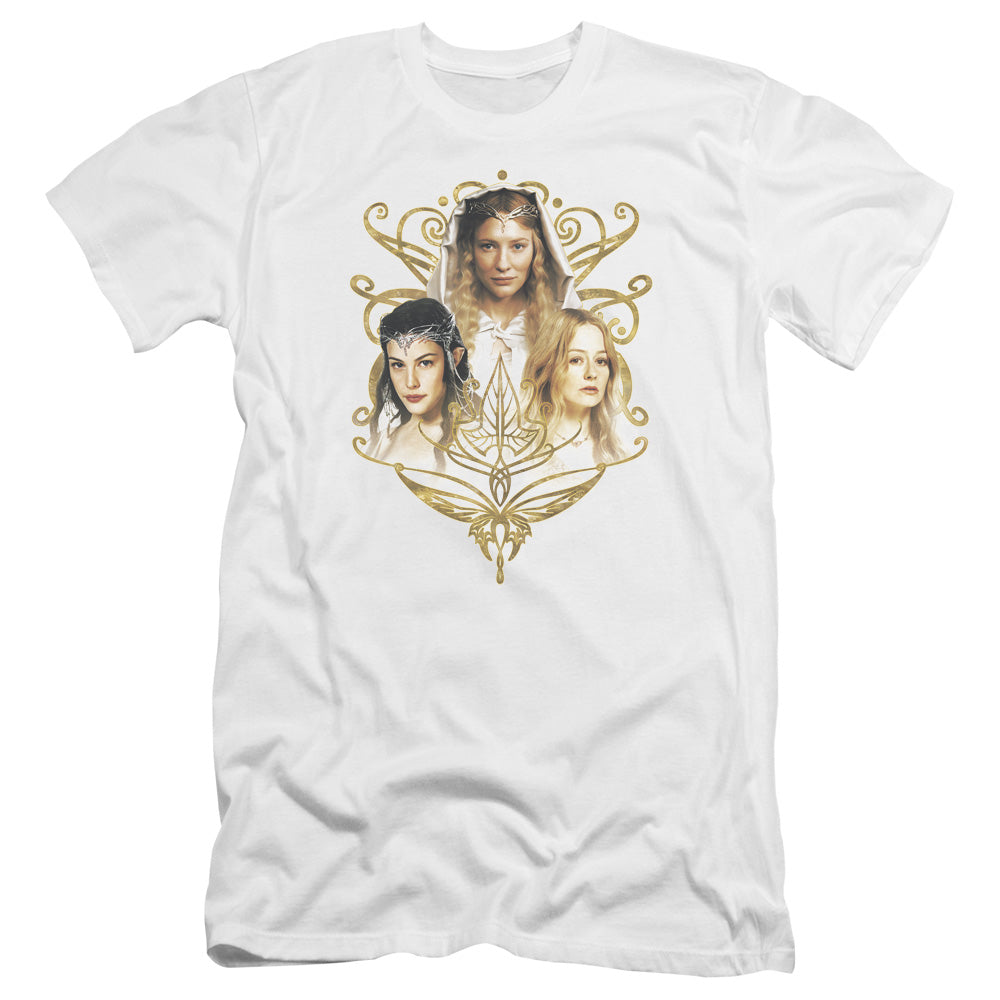 Lor - Women Of Middle Earth-premuim Canvas Adult Slim Fit 30/1 - White
