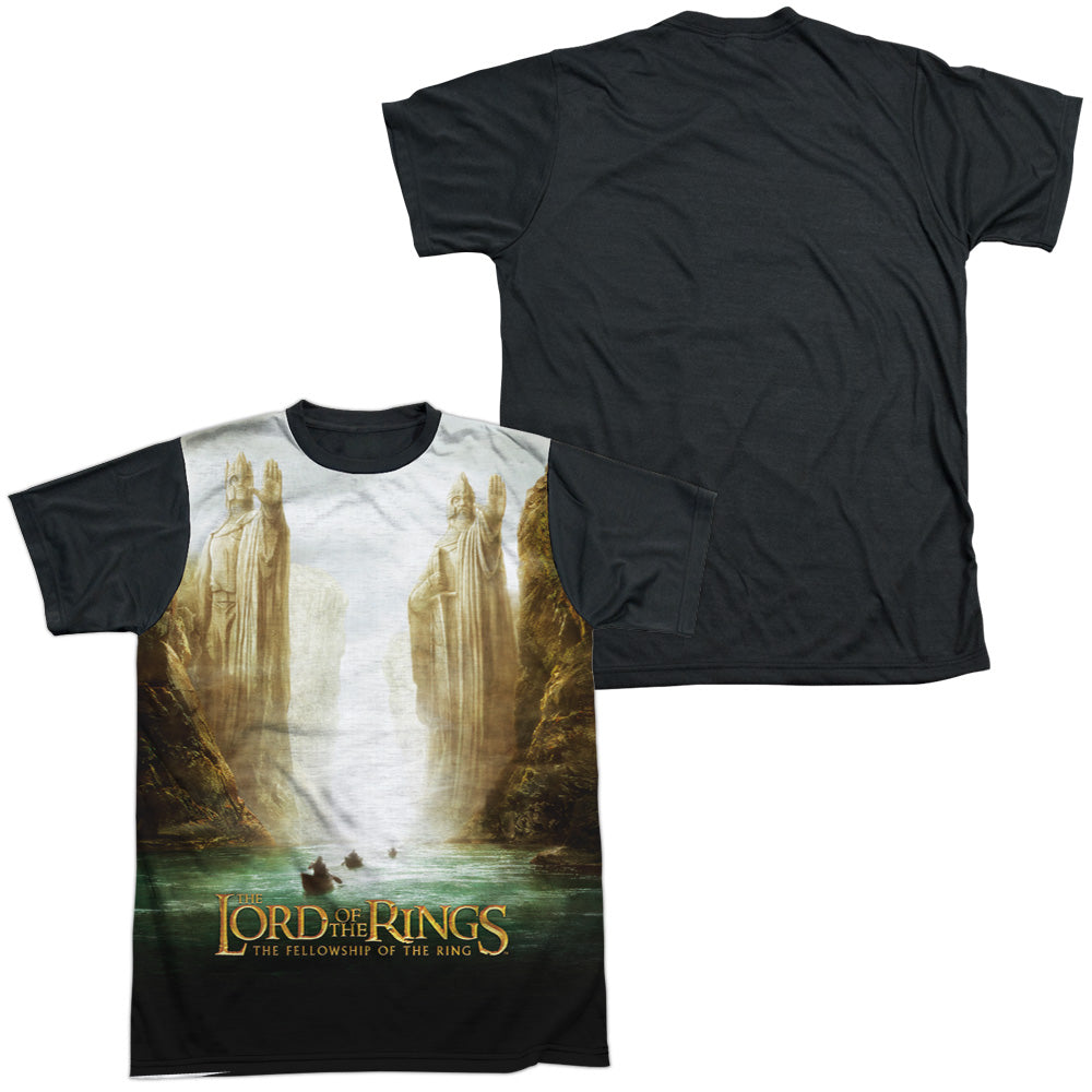 Lor - Fellowship Poster - Short Sleeve Adult White Front Black Back - White T-shirt