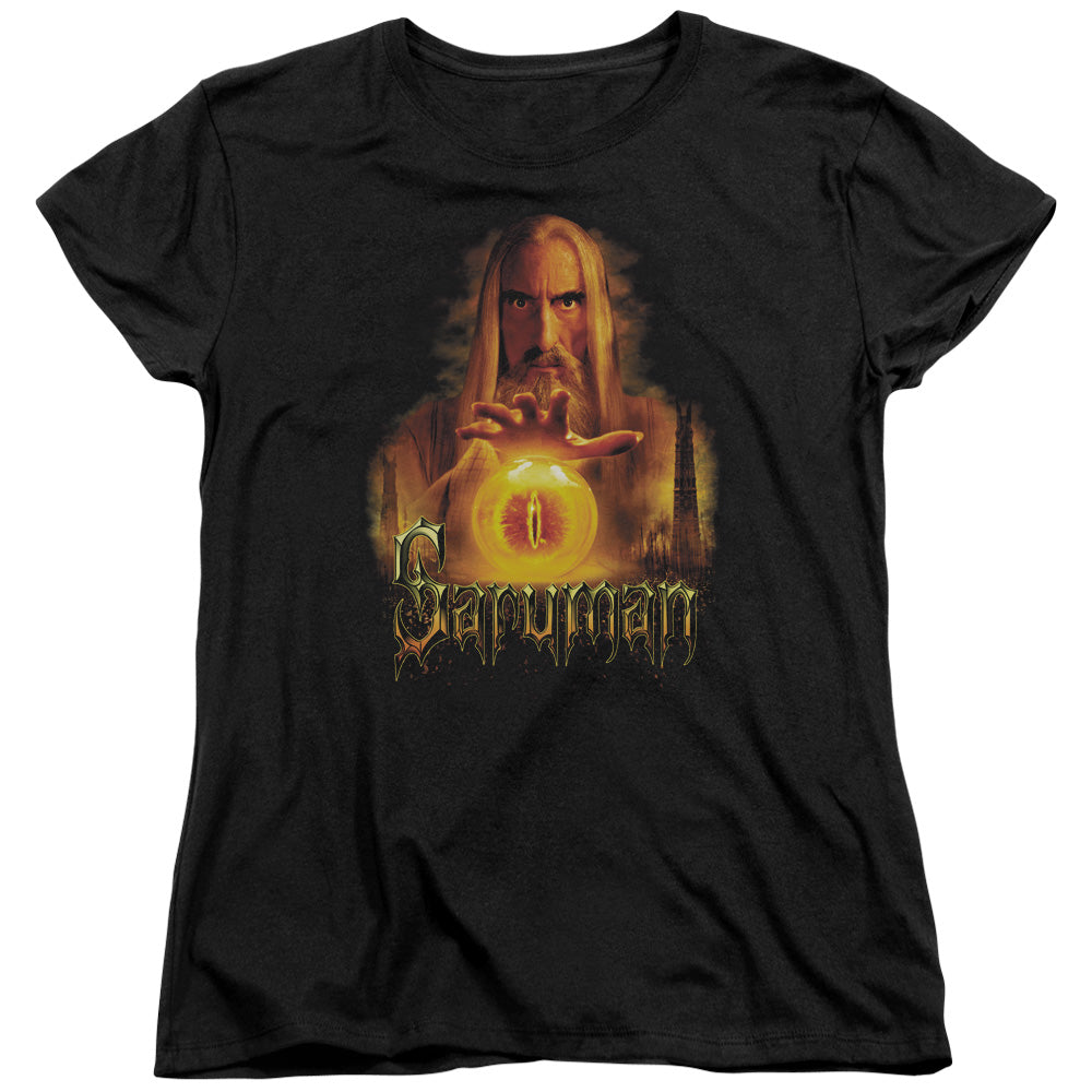 Lor - Saruman - Short Sleeve Womens Tee - Black T-shirt