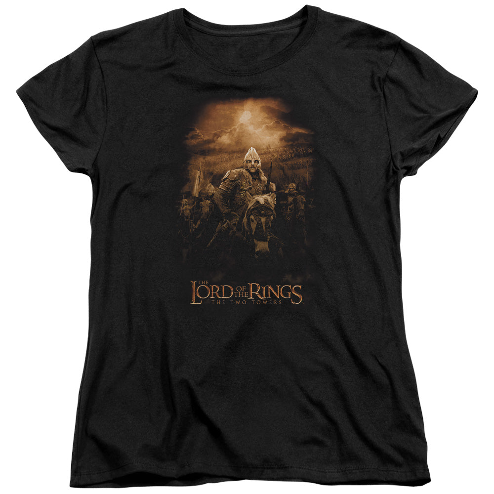Lor - Riders Of Rohan - Short Sleeve Womens Tee - Black T-shirt