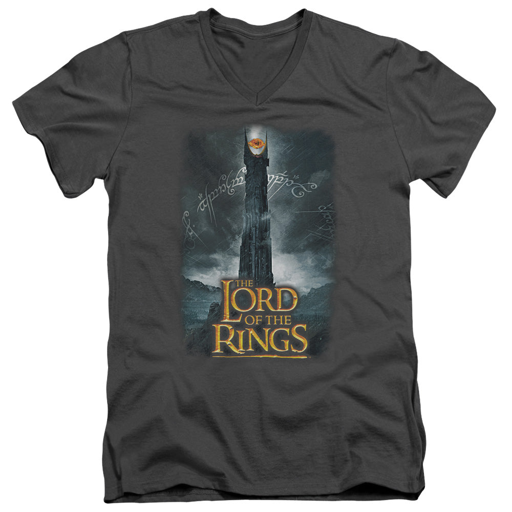 Lor - Always Watching - Short Sleeve Adult V-neck - Charcoal T-shirt