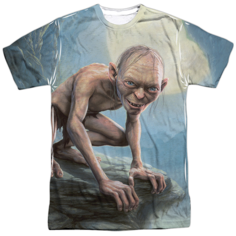 Lor - Gollum Moon - Short Sleeve Adult Poly Crew - White T-shirt