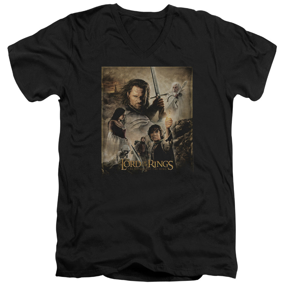 Lor - Rotk Poster - Short Sleeve Adult V-neck - Black T-shirt
