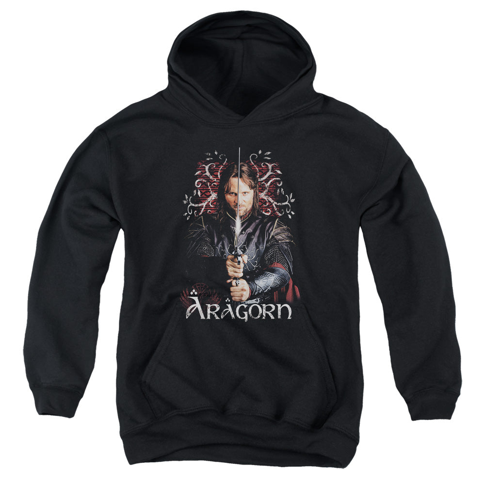 Lor - Aragorn - Youth Pull-over Hoodie - Black