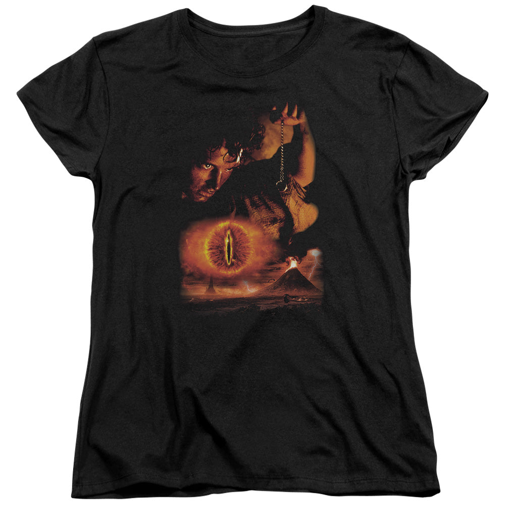 Lor - Destroy The Ring - Short Sleeve Womens Tee - Black T-shirt