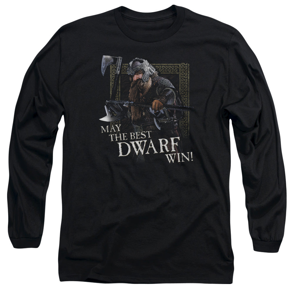 Lor - The Best Dwarf - Long Sleeve Adult 18/1 - Black T-shirt