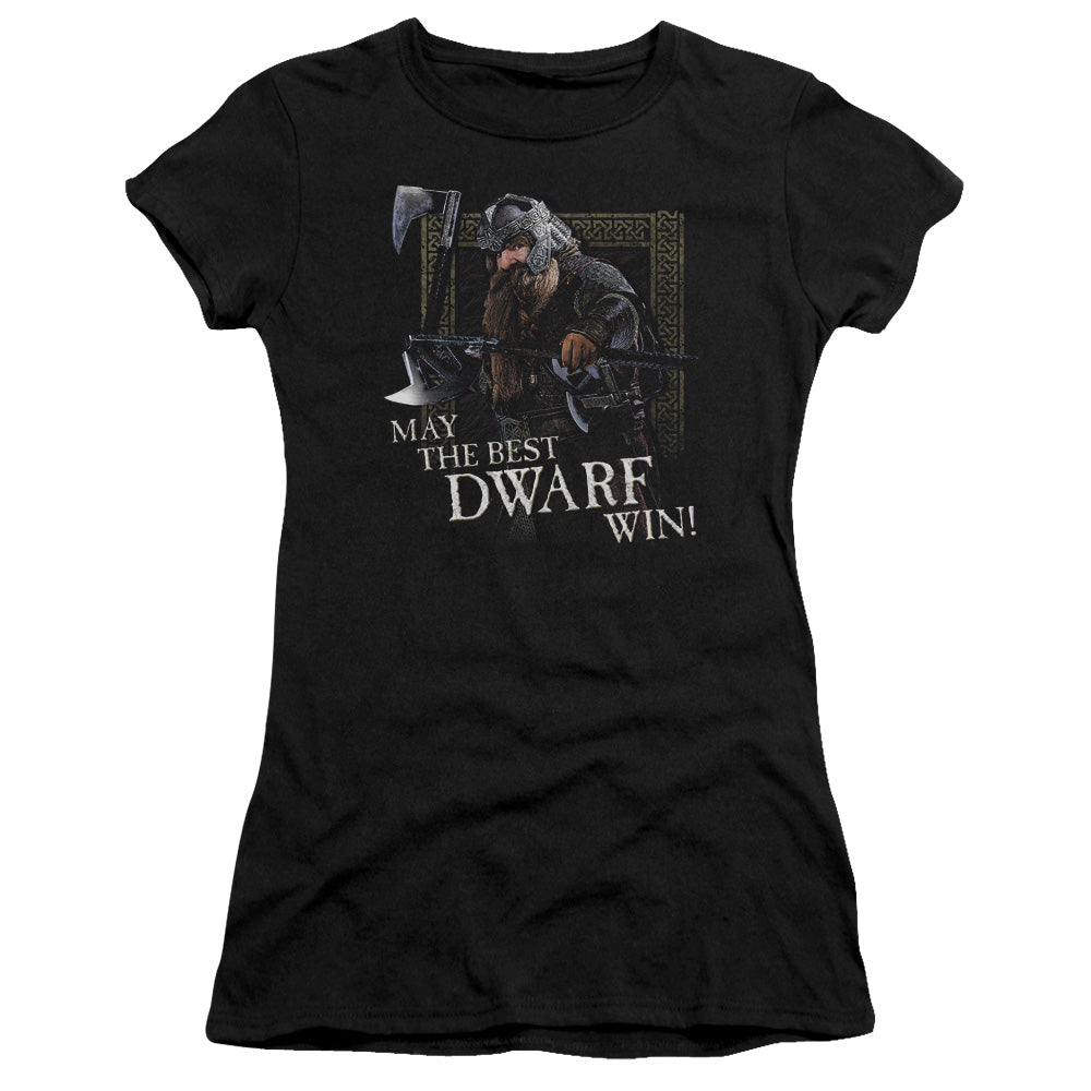 Lor - The Best Dwarf - Short Sleeve Junior Sheer - Black T-shirt