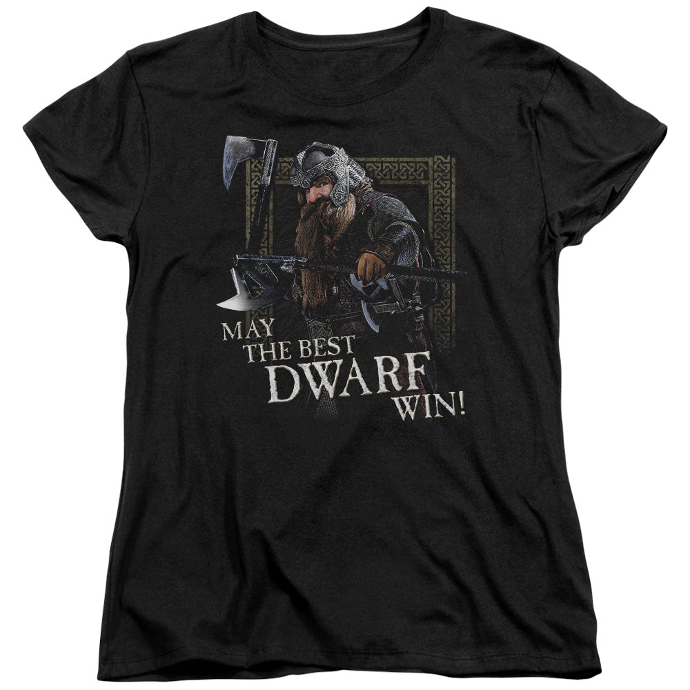 Lor - The Best Dwarf - Short Sleeve Womens Tee - Black T-shirt