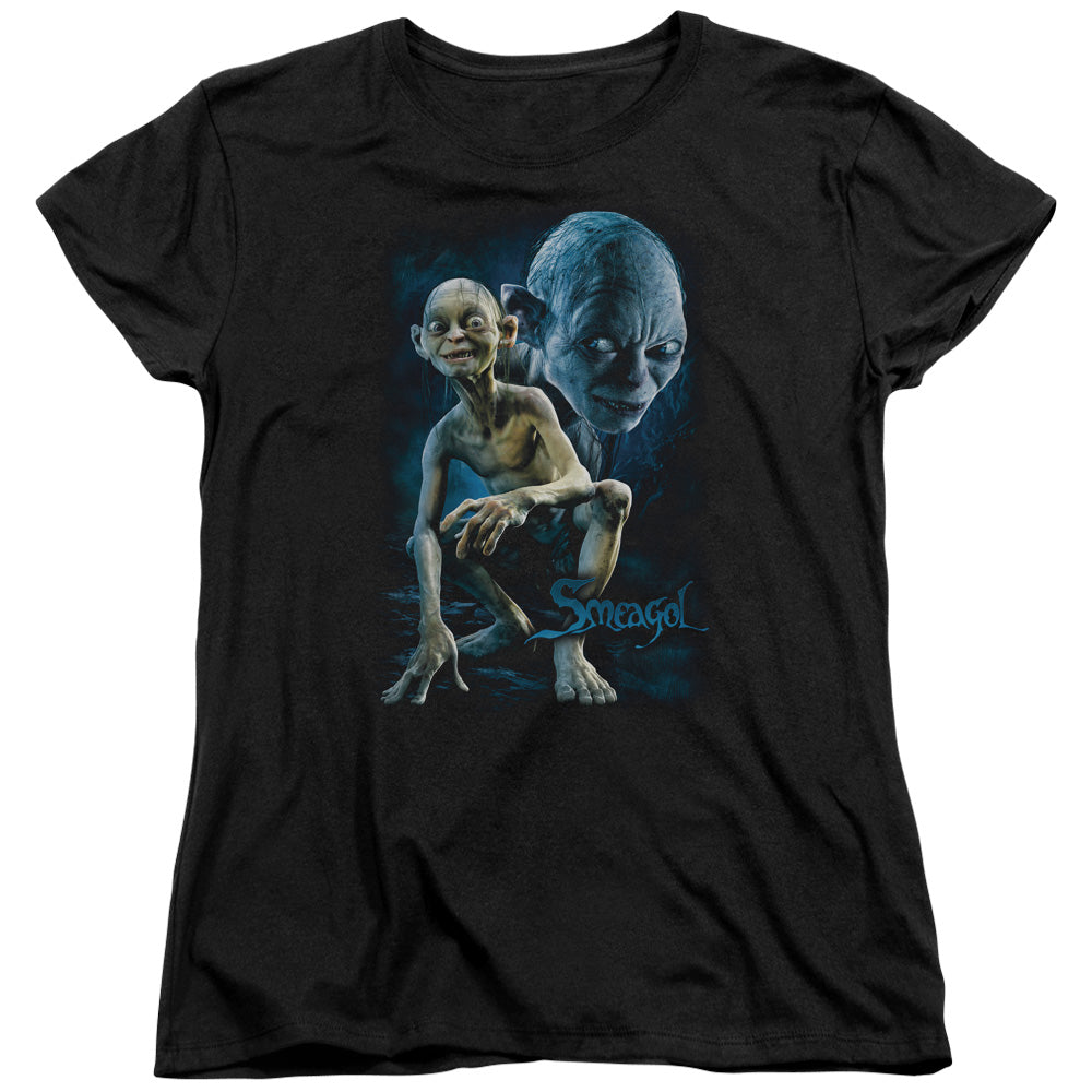 Lor - Smeagol - Short Sleeve Womens Tee - Black T-shirt