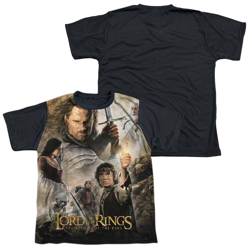 Lor - King Poster - Short Sleeve Youth White Front Black Back - White T-shirt