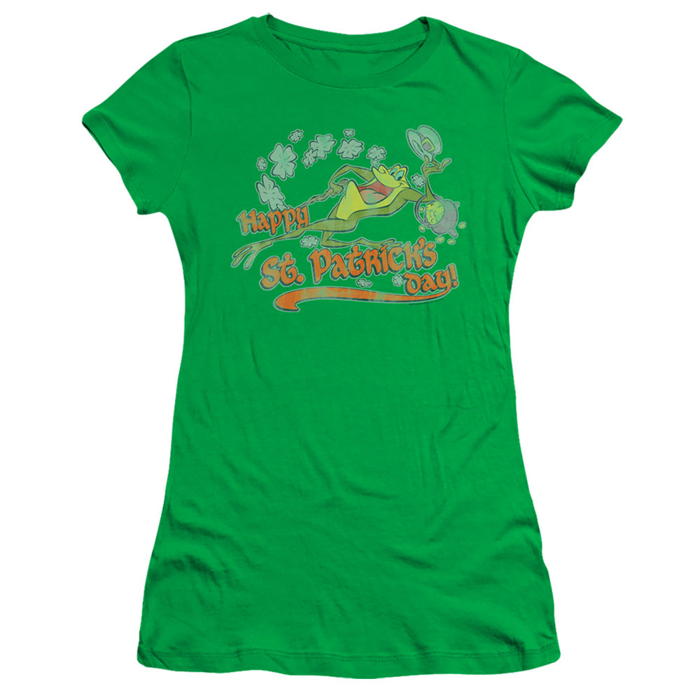 Looney Tunes - Michigan J - Short Sleeve Junior Sheer - Kelly Green T-shirt