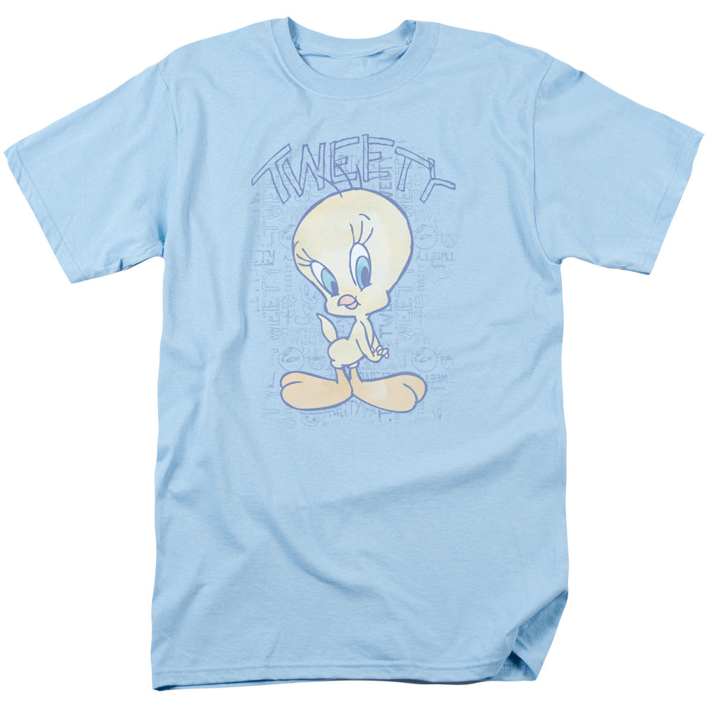 Looney Tunes - Tweety Fade - Short Sleeve Adult 18/1 - Light Blue T-shirt