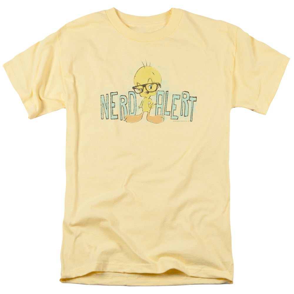 Looney Tunes - Nerd Alert - Short Sleeve Adult 18/1 - Banana T-shirt