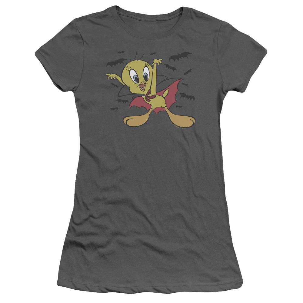 Looney Tunes - Vampire Tweety - Short Sleeve Junior Sheer - Charcoal T-shirt