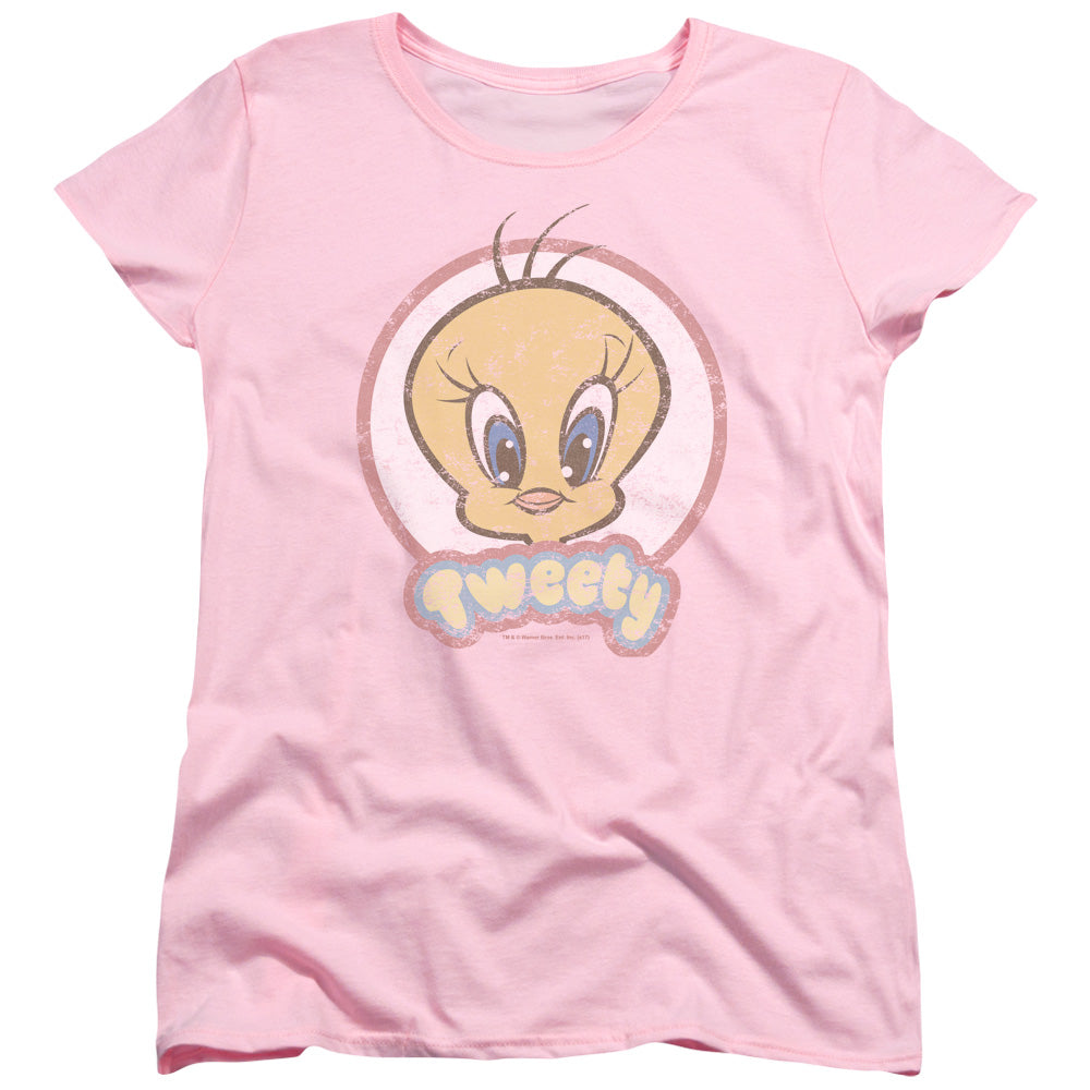 Looney Tunes - Retro Tweety - Short Sleeve Womens Tee - Pink T-shirt