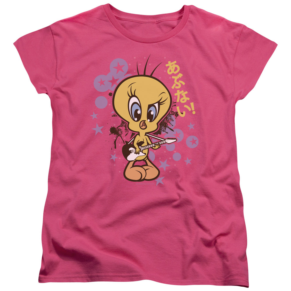 Looney Tuneshort Sleeveo Bad-s - S Womens Tee - Hot Pink T-shirt