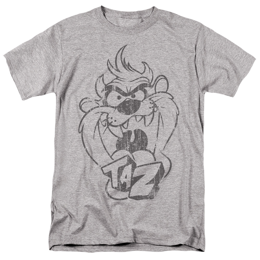 Looney Tunes - Faded Taz - Short Sleeve Adult 18/1 - Athletic Heather T-shirt