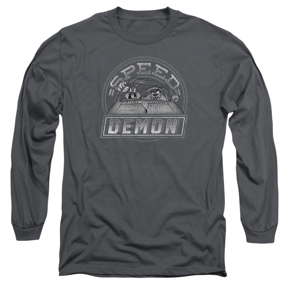 Looney Tunes - Speed Demon - Long Sleeve Adult 18/1 - Charcoal T-shirt