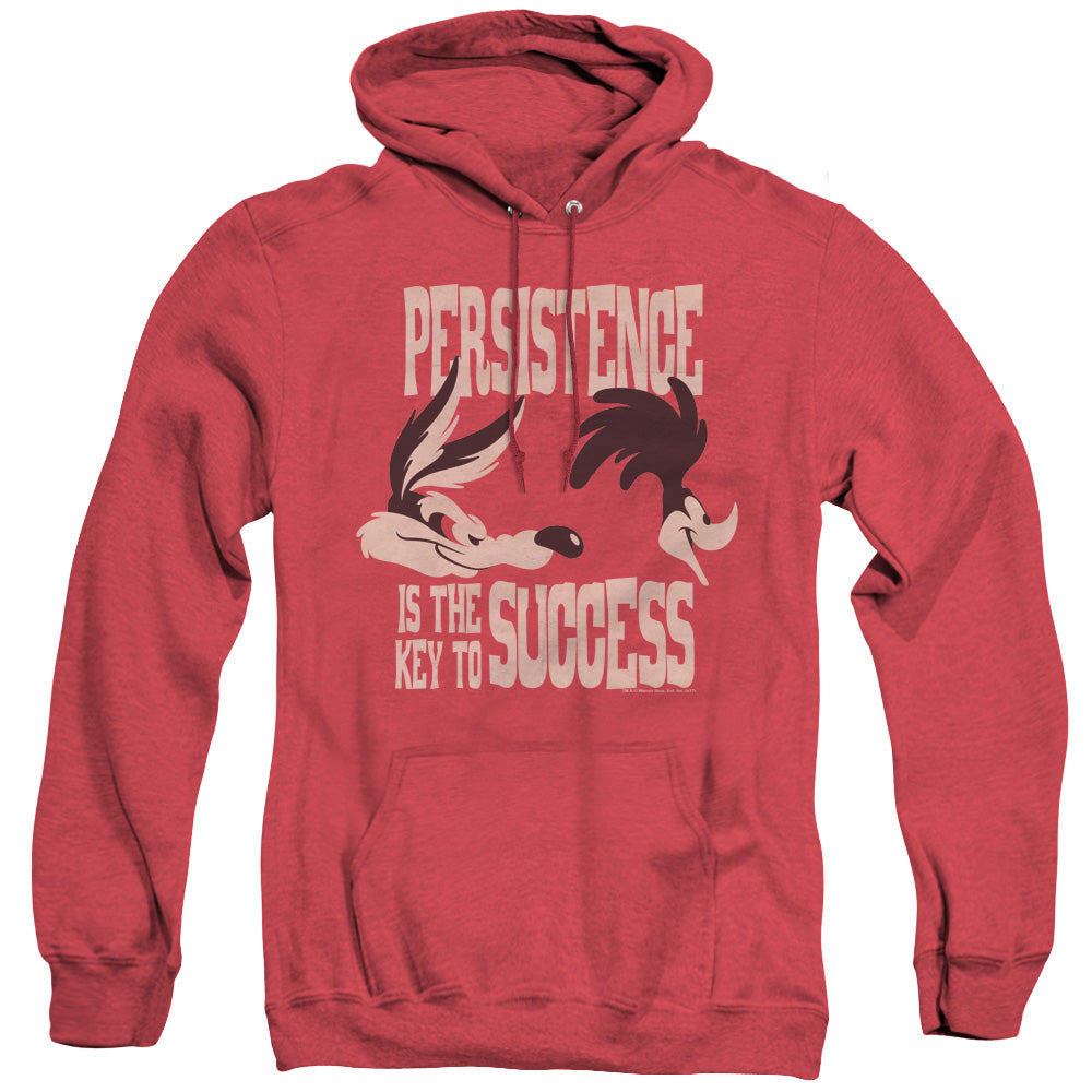 Looney Tunes - Persistence - Adult Heather Hoodie - Red