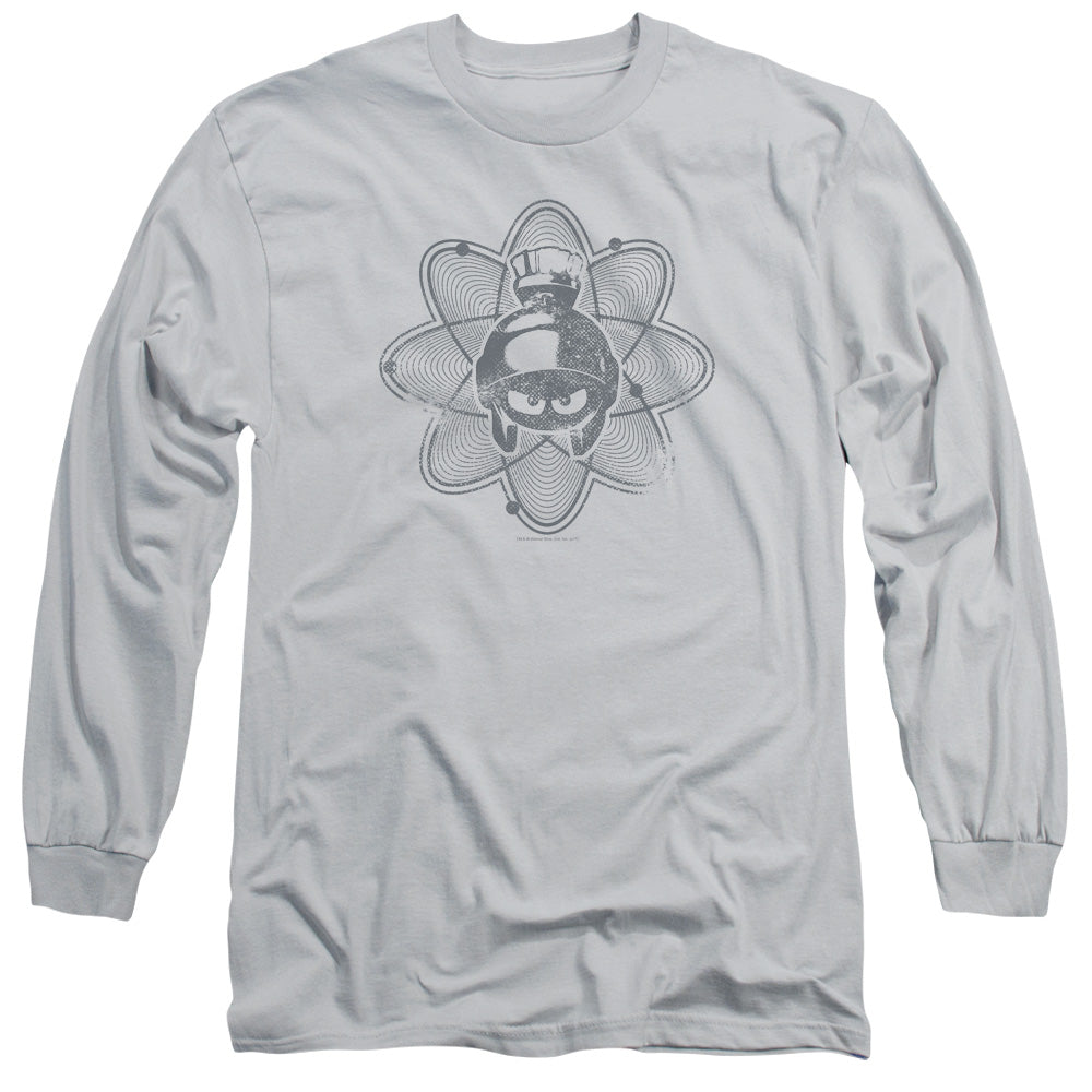 Looney Tunes - Mean Marvin - Long Sleeve Adult 18/1 - Silver T-shirt