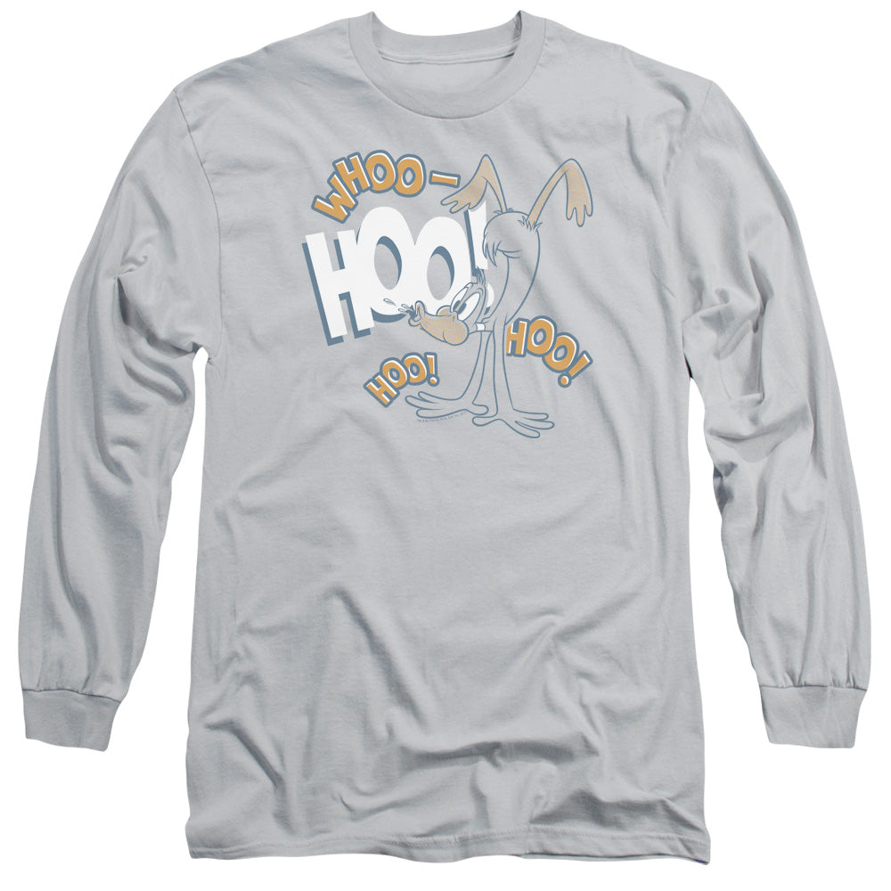 Looney Tunes - Daffy Laugh - Long Sleeve Adult 18/1 - Silver T-shirt