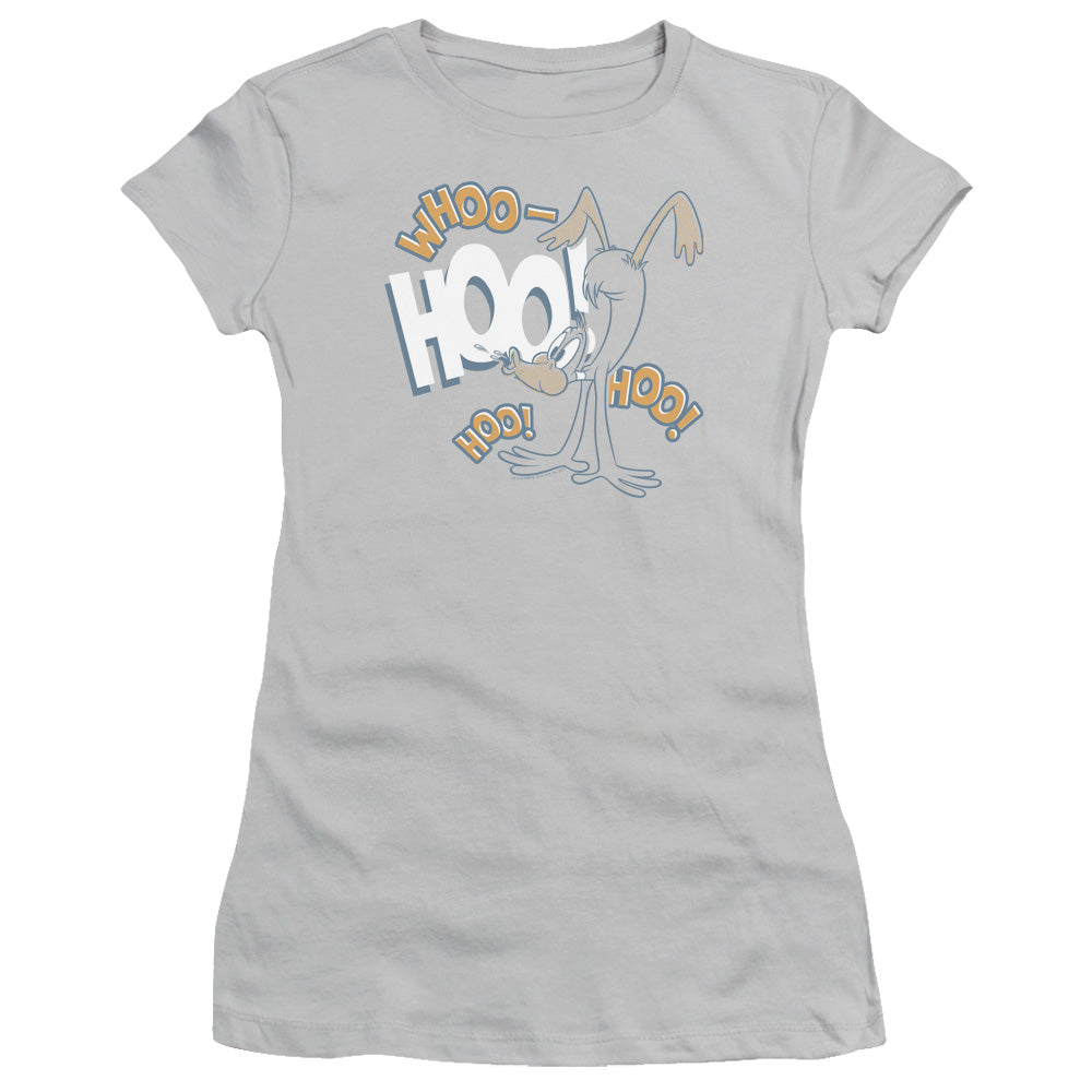 Looney Tunes - Daffy Laugh - Short Sleeve Junior Sheer - Silver T-shirt