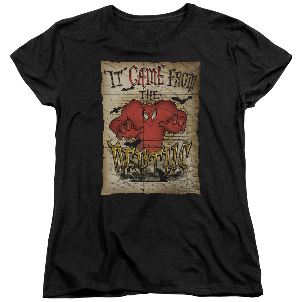 Looney Tunes - The Depths - Short Sleeve Womens Tee - Black T-shirt