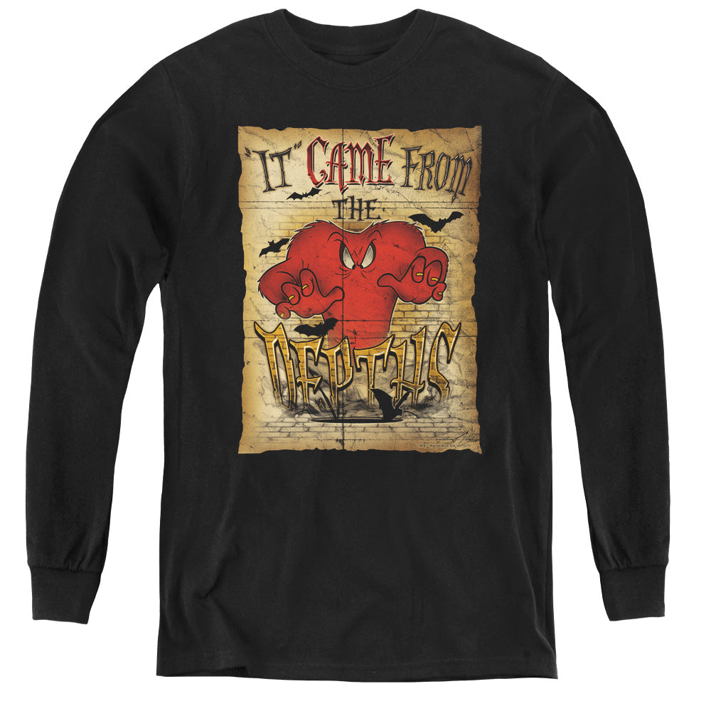 Looney Tunes - The Depths - Youth Long Sleeve Tee - Black