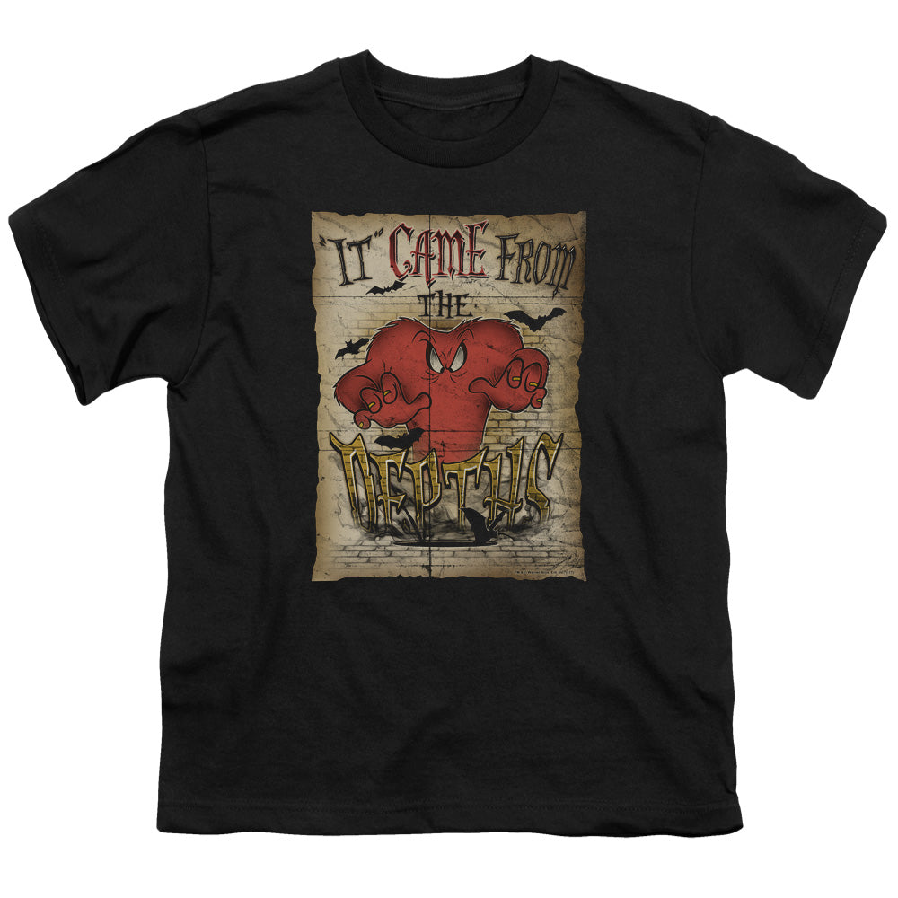 Looney Tunes - The Depths - Short Sleeve Youth 18/1 - Black T-shirt