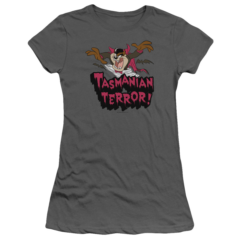 Looney Tunes - Taz Terror - Short Sleeve Junior Sheer - Charcoal T-shirt