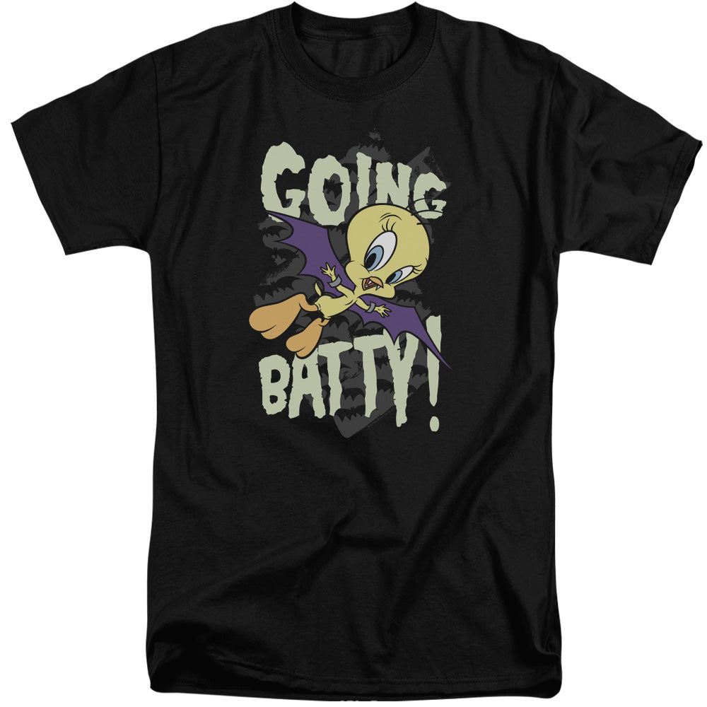 Looney Tunes - Going Batty - Short Sleeve Adult Tall 18/1 - Black T-shirt
