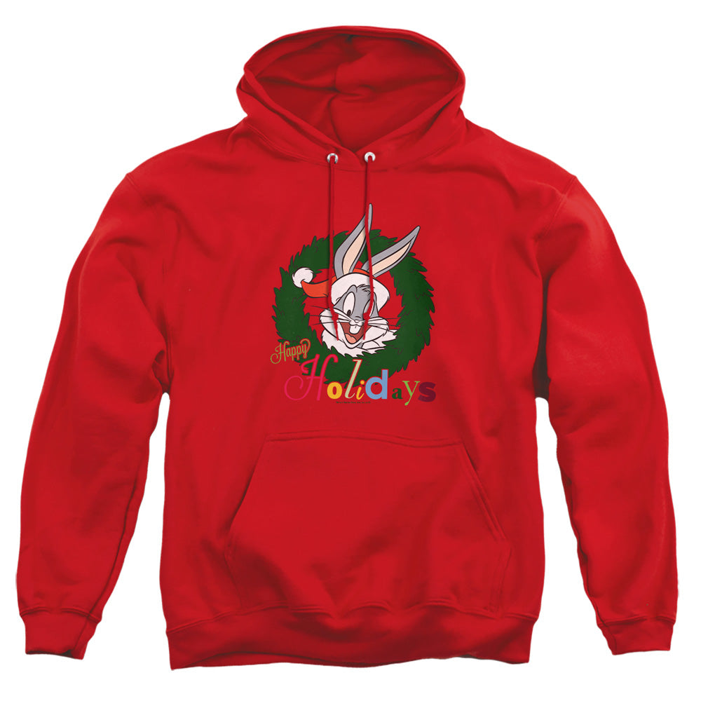 Looney Tunes - Holiday Bunny - Adult Pull-over Hoodie - Red