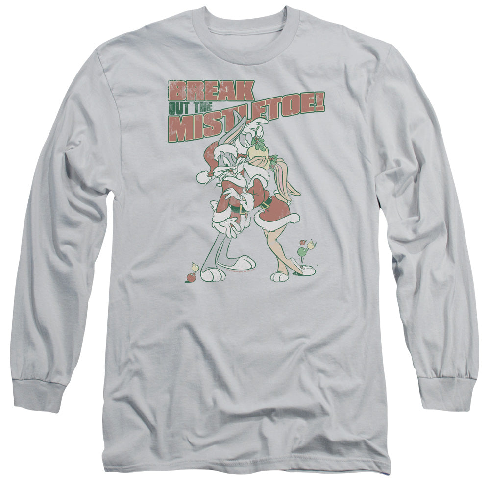 Looney Tunes - Mistletoe - Long Sleeve Adult 18/1 - Silver T-shirt