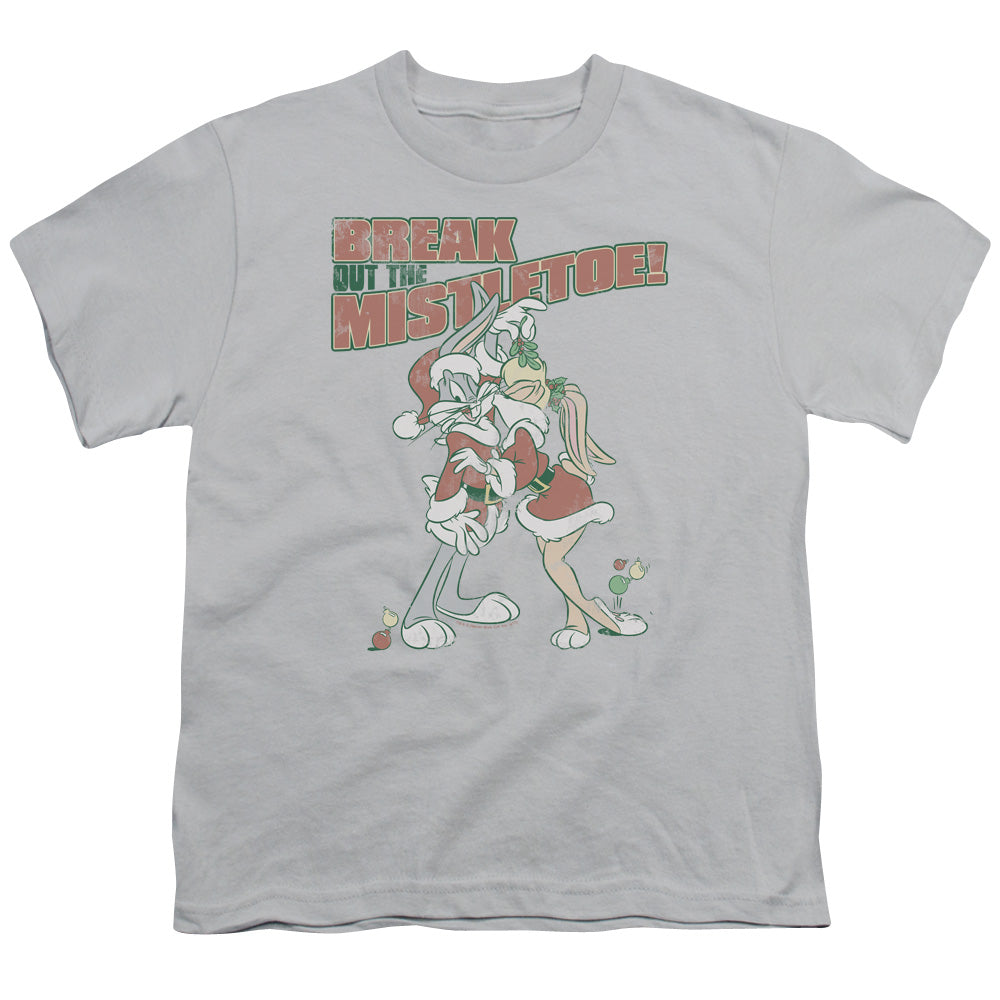 Looney Tunes - Mistletoe - Short Sleeve Youth 18/1 - Silver T-shirt