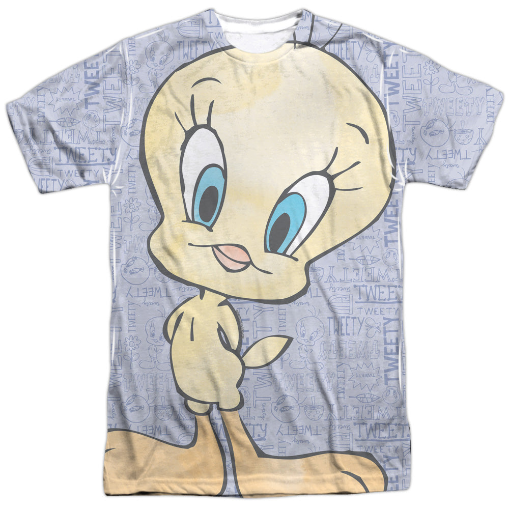 Looney Tunes - Tweety Girl - Short Sleeve Adult Poly Crew - White T-shirt