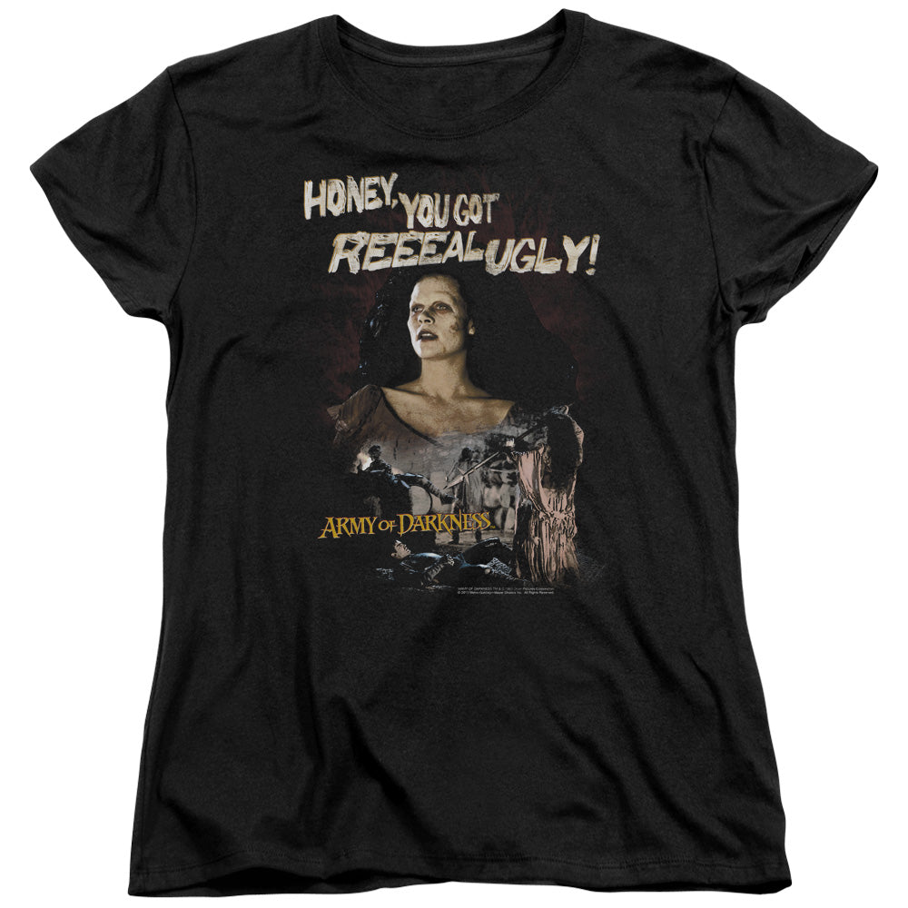 Mgm - Army Of Darkness/reeeal Ugly! - Short Sleeve Women"s Tee - Black T-shirt